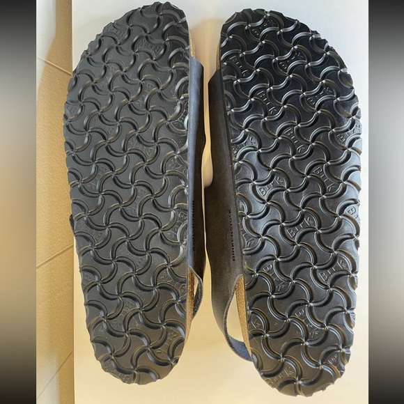 Birkenstock Milano Men’s Sandals 10M 43 EU Navy Leather Soft Footbed Slingback - Picture 5 of 16